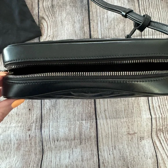 Saint Laurent Quilted Black Crossbody with Silver Accents - Picture 9 of 13